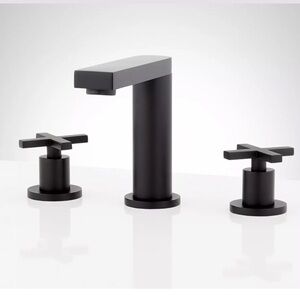 Signature Hardware Bilancio Widespread Bathroom Faucet Matte Black NIB